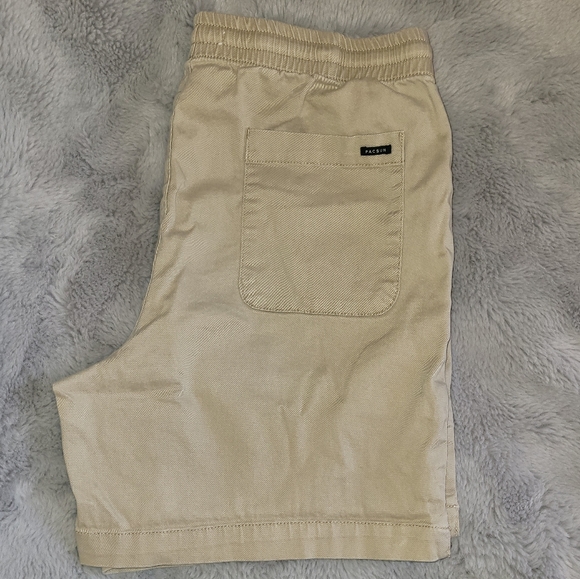 Pacsun Volley 6 Inch Shorts Size Medium Khaki Pull On Drawstring - Picture 6 of 16